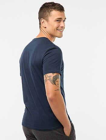 T-shirt dritta in jersey tinta unita