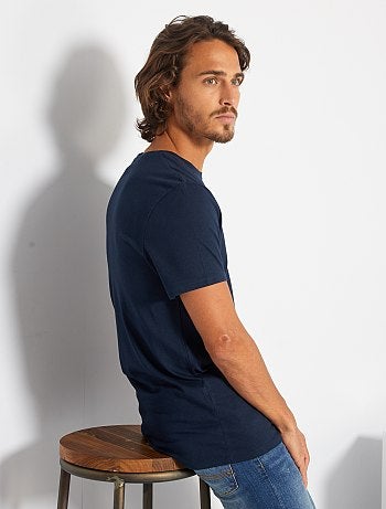T-shirt dritta in jersey tinta unita