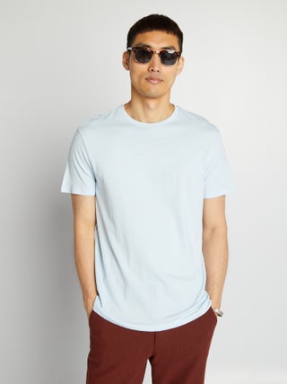 T-shirt dritta in jersey tinta unita