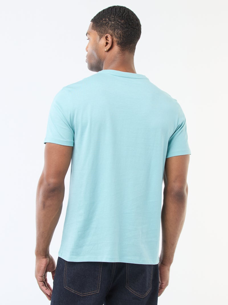 T-shirt dritta in jersey tinta unita Blu - Kiabi