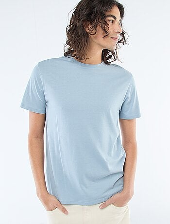 T-shirt dritta in jersey tinta unita