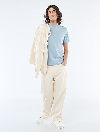 T-shirt dritta in jersey tinta unita