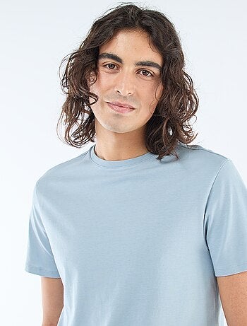 T-shirt dritta in jersey tinta unita