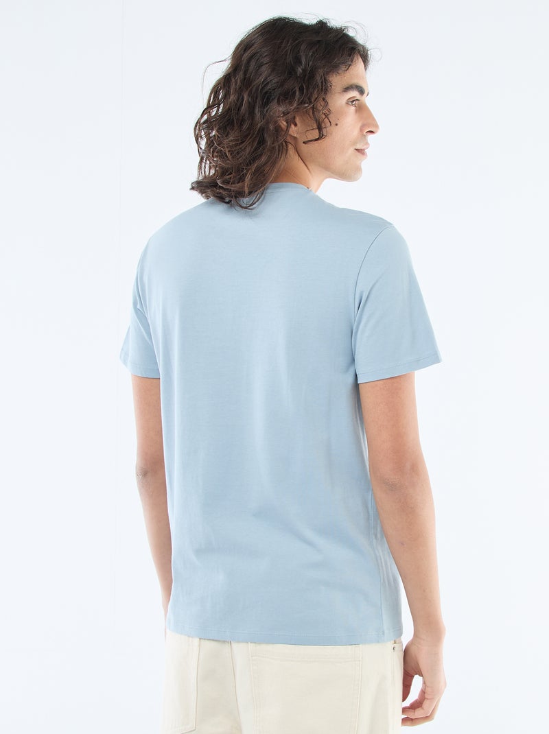 T-shirt dritta in jersey tinta unita Blu - Kiabi