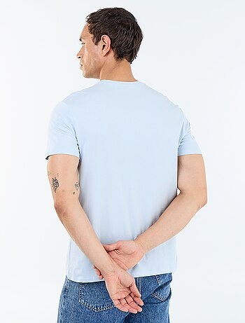 T-shirt dritta in jersey tinta unita