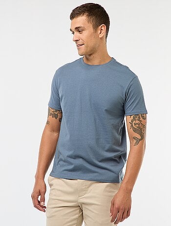 T-shirt dritta in jersey tinta unita