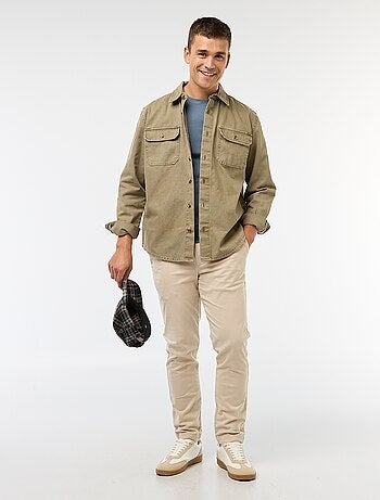 T-shirt dritta in jersey tinta unita