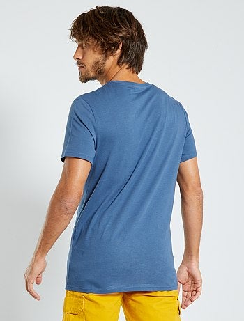 T-shirt dritta in jersey tinta unita