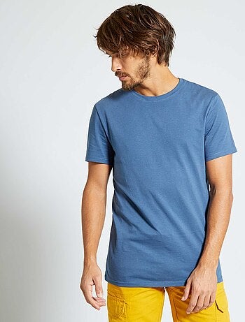 T-shirt dritta in jersey tinta unita