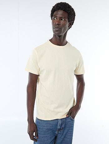 T-shirt dritta in jersey tinta unita