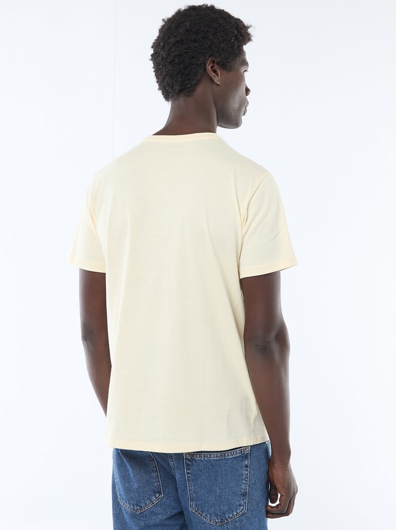 T-shirt dritta in jersey tinta unita Giallo - Kiabi