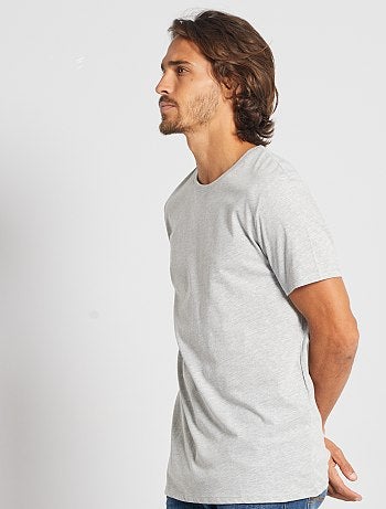 T-shirt dritta in jersey tinta unita