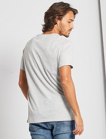 T-shirt dritta in jersey tinta unita