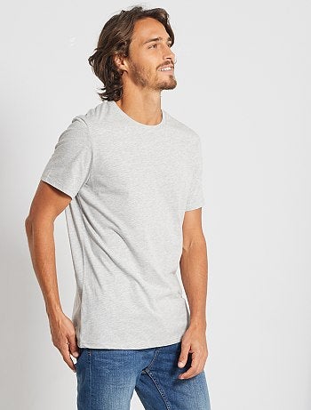 T-shirt dritta in jersey tinta unita