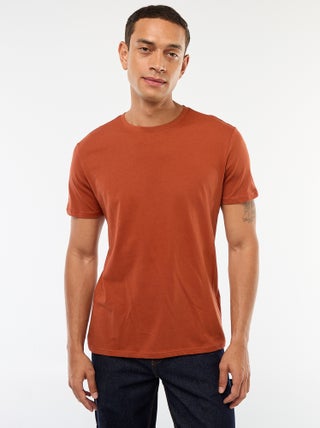 T-shirt dritta in jersey tinta unita