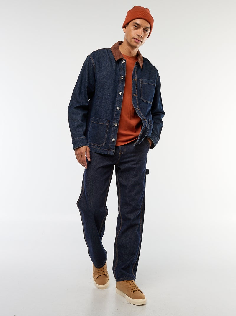 T-shirt dritta in jersey tinta unita Marrone - Kiabi