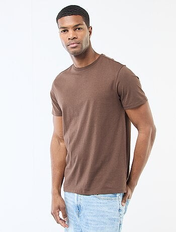 T-shirt dritta in jersey tinta unita