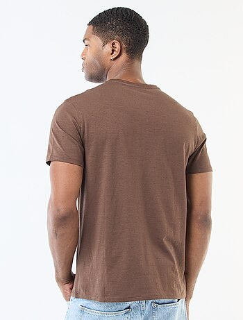 T-shirt dritta in jersey tinta unita