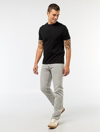 T-shirt dritta in jersey tinta unita
