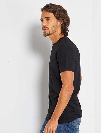 T-shirt dritta in jersey tinta unita
