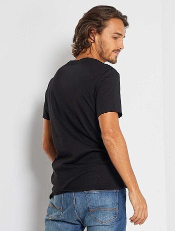 T-shirt dritta in jersey tinta unita