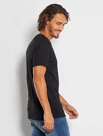 T-shirt dritta in jersey tinta unita