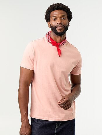 T-shirt dritta in jersey tinta unita