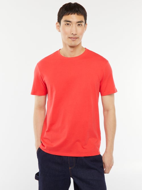 T-shirt dritta in jersey tinta unita - Kiabi