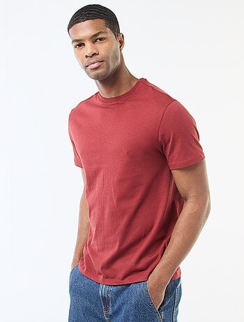 T-shirt dritta in jersey tinta unita