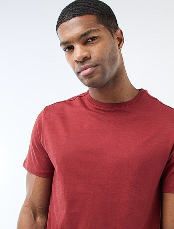 T-shirt dritta in jersey tinta unita