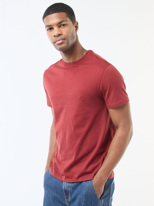 T-shirt dritta in jersey tinta unita - Kiabi