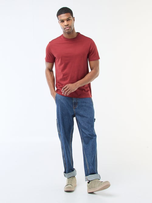 T-shirt dritta in jersey tinta unita - Kiabi