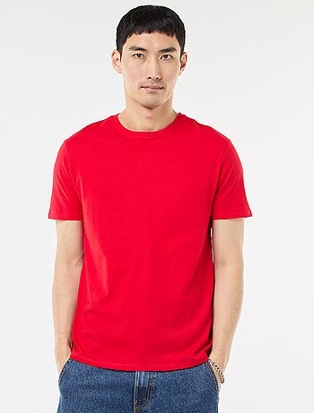 T-shirt dritta in jersey tinta unita