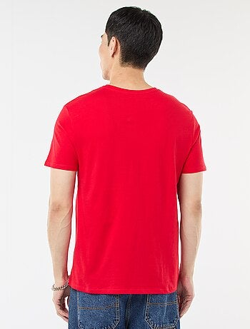 T-shirt dritta in jersey tinta unita