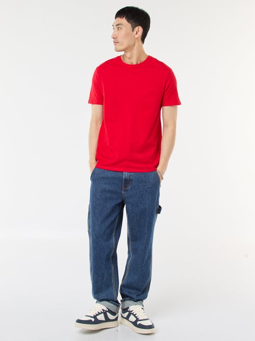 T-shirt dritta in jersey tinta unita - Kiabi