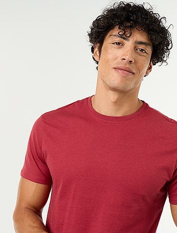 T-shirt dritta in jersey tinta unita
