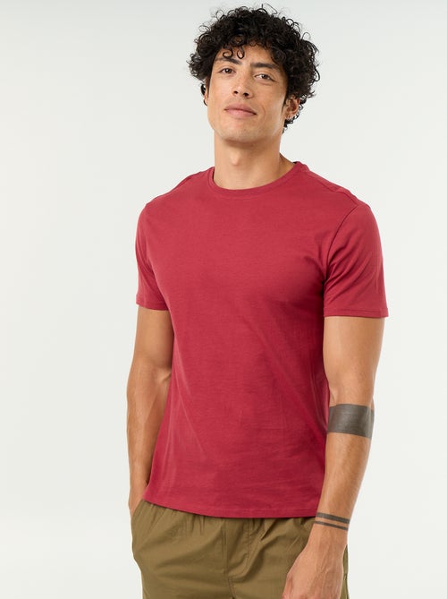 T-shirt dritta in jersey tinta unita - Kiabi