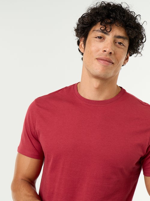 T-shirt dritta in jersey tinta unita - Kiabi