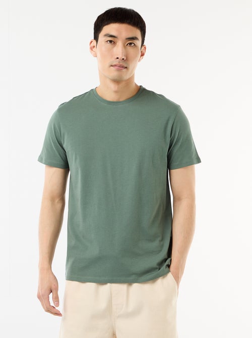 T-shirt dritta in jersey tinta unita - Kiabi