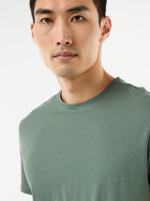 T-shirt dritta in jersey tinta unita - Kiabi