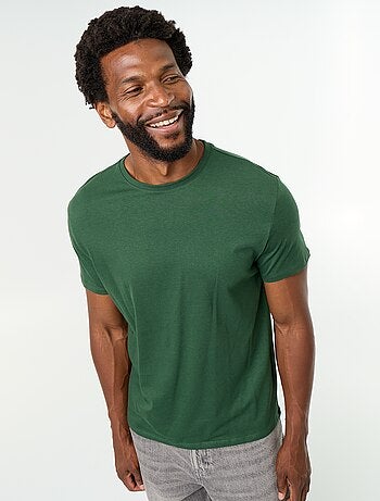T-shirt dritta in jersey tinta unita