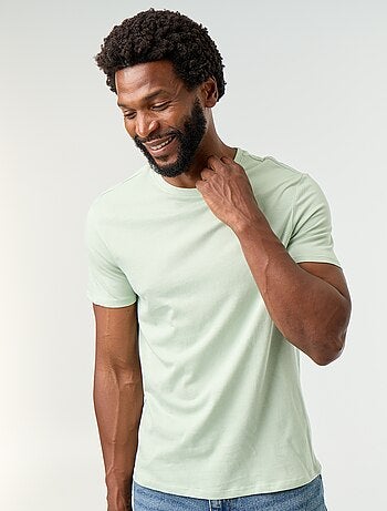 T-shirt dritta in jersey tinta unita