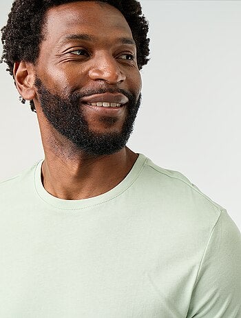 T-shirt dritta in jersey tinta unita