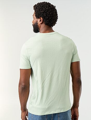 T-shirt dritta in jersey tinta unita