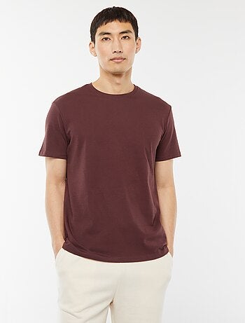 T-shirt dritta in jersey tinta unita