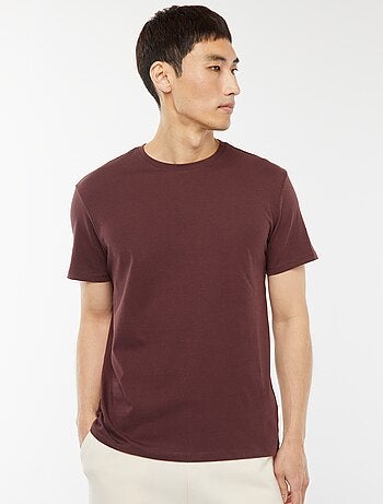 T-shirt dritta in jersey tinta unita