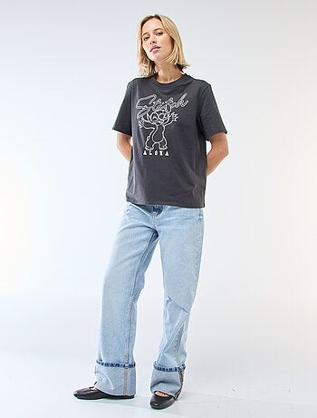 T-shirt dritto stampato 'Stitch'