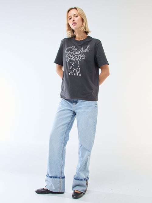 T-shirt dritto stampato 'Stitch' - Kiabi