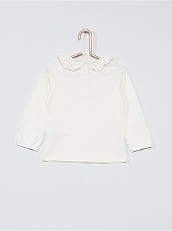 T-shirt eco-sostenibile con colletto e stampa - Kiabi