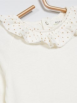 T-shirt eco-sostenibile con colletto e stampa - Kiabi